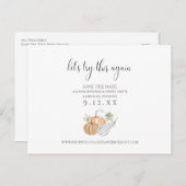 秋日付の変更セーブ・ザ・デート案内 案内ポストカード (正面/裏面)