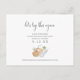 秋日付の変更セーブ・ザ・デート案内 案内ポストカード
