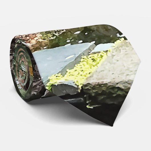 秋日本のの庭 ネクタイ (ロール)