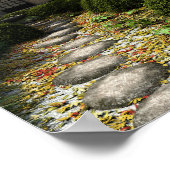 秋日本のの茶室と庭園 ポスター (角)