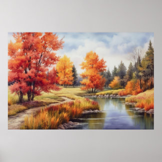 秋日本のトレイル ポスター