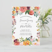 秋春フローラ結婚式招待状 招待状 (スタンド正面)