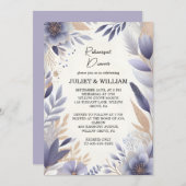 秋春プラムラベンダーセージリハーサルディナー 招待状 (正面/裏面)