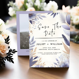 秋春プラムラベンダーセージ結婚ズ セーブザデート