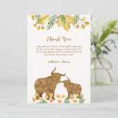 秋春ボホハイランドカウベビーシャワー サンキューカード (スタンド正面)