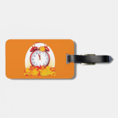 秋時変化紅葉及びレトロ時計 ラゲッジタグ (裏面横)