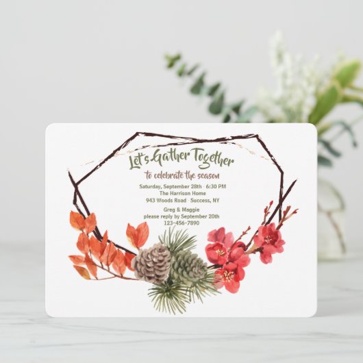 秋時間招待状 招待状 (スタンド正面)