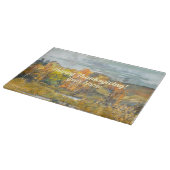 秋景観水彩画板 カッティングボード (角)