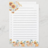 秋書文房具メモ帳 便箋 (正面/裏面)