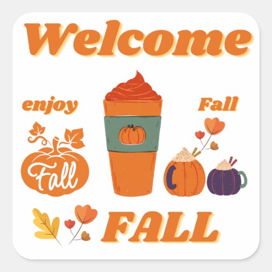 秋期デザイン スクエアシール (正面)