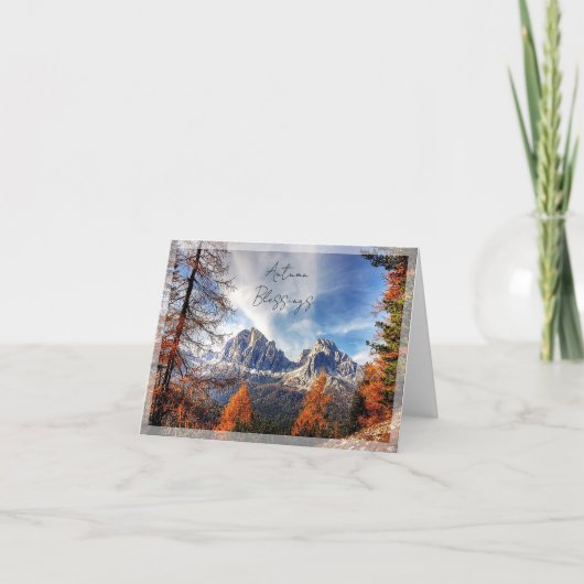 秋木と山付きカスタム文字 カード (正面)