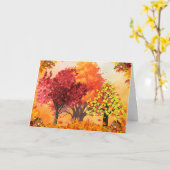 秋木紅葉グリーティングカード カード (黄色い花)