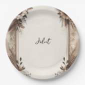 秋木紙再生紙ブライダルシャワー ペーパープレート (正面)