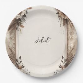 秋木紙再生紙ブライダルシャワー ペーパープレート