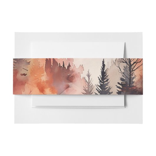 秋林紅葉結婚色 招待状ベリーバンド (正面例)