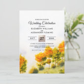 秋林 |オータムツリーの水結婚色 招待状 (スタンド正面)