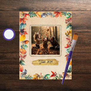 秋枠スクラップブック紙