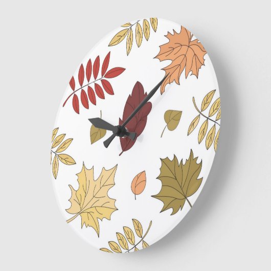 秋柄 ラージ壁時計 (傾斜)