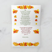 秋栄光、キリスト教のカスタマイズ可能な感謝祭ホー シーズンカード (内部)