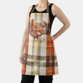 秋格子柄エプロンカラフル付きルースターデザイン エプロン (インサイチュ)