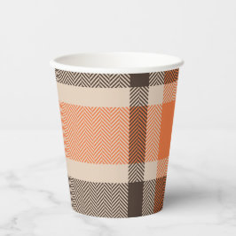 秋格子状紙カップ 紙コップ