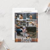 秋格子青オレンカスタムジ名写真 カード (正面/裏面インサイチュ)