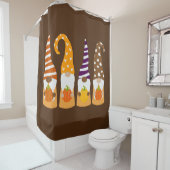 秋格言とカボチャ シャワーカーテン (インサイチュ)