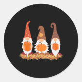 秋格言と紅葉かわいいグラフィックギフト ラウンドシール (正面)