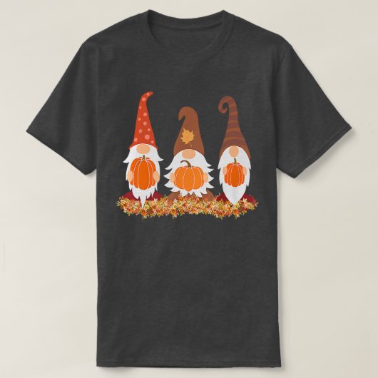 秋格言と紅葉かわいいグラフィックギフト Tシャツ (デザイン正面)