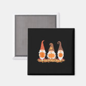 秋格言と紅葉かわいいグラフィック マグネット (正面/裏面)