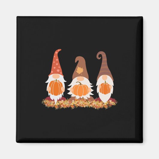 秋格言と紅葉かわいいグラフィック マグネット (正面)