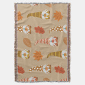 秋格言と紅葉とカボチャ スローブランケット (正面縦)