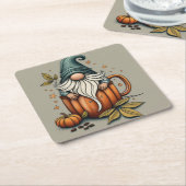 秋格言コースター スクエアペーパーコースター (アングル)