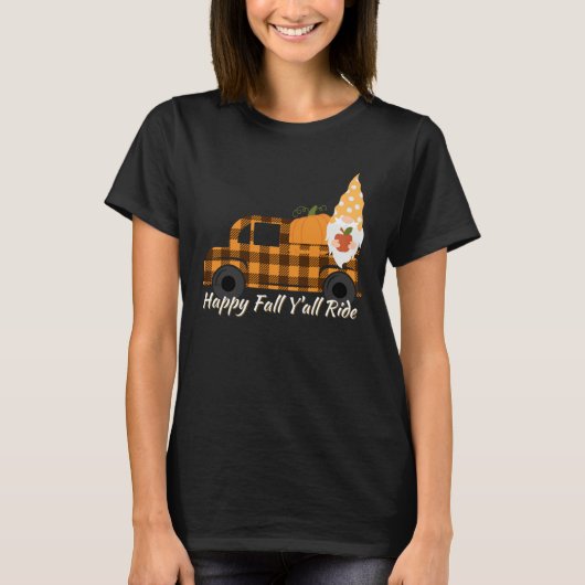 秋格言シャツ |ハッピー秋すべての格言 |格言 Tシャツ (正面)