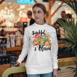 秋格言シャツ |感謝と汗賛美シャツ スウェットシャツ