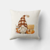 秋格言パンプキンサンクスギビング装飾用クッション クッション (裏面)