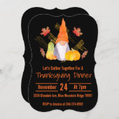 秋格言ブラック背景招待状 招待状 (正面/裏面)