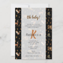 秋森林動物の紅葉赤ちゃんシャワー