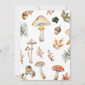 秋森林動物の赤ちゃんシャワー 招待状 (裏面)