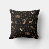 秋森林動物紅葉秋デコール クッション (裏面)