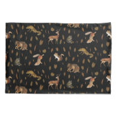 秋森林動物紅葉秋デコール 枕カバー (裏面)