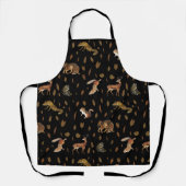 秋森林動物紅葉 エプロン (正面)