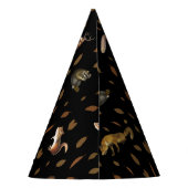 秋森林動物紅葉 パーティーハット (裏面)