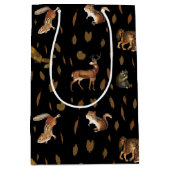 秋森林動物紅葉 ミディアムペーパーバッグ (正面)
