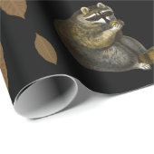 秋森林動物紅葉 ラッピングペーパー (ロールコーナー)