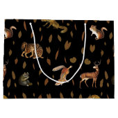 秋森林動物紅葉 ラージペーパーバッグ (裏面)