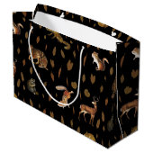 秋森林動物紅葉 ラージペーパーバッグ (裏面アングル)