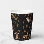 秋森林動物紅葉 紙コップ (右)