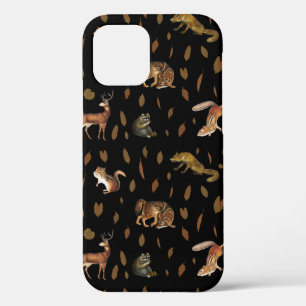 秋森林動物紅葉 iPhone 12ケース
