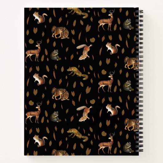 秋森林動物紅葉Sketchbook ノートブック (裏面)